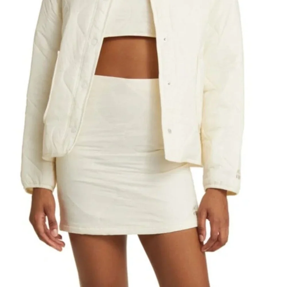 NWT CONEY ISLAND PICNIC Alpine Slopes Quilted Mini Skirt Size 26 Coconut Milk